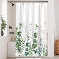 Eucalyptus Shower Curtain – Waterproof Green Leaf Polyester