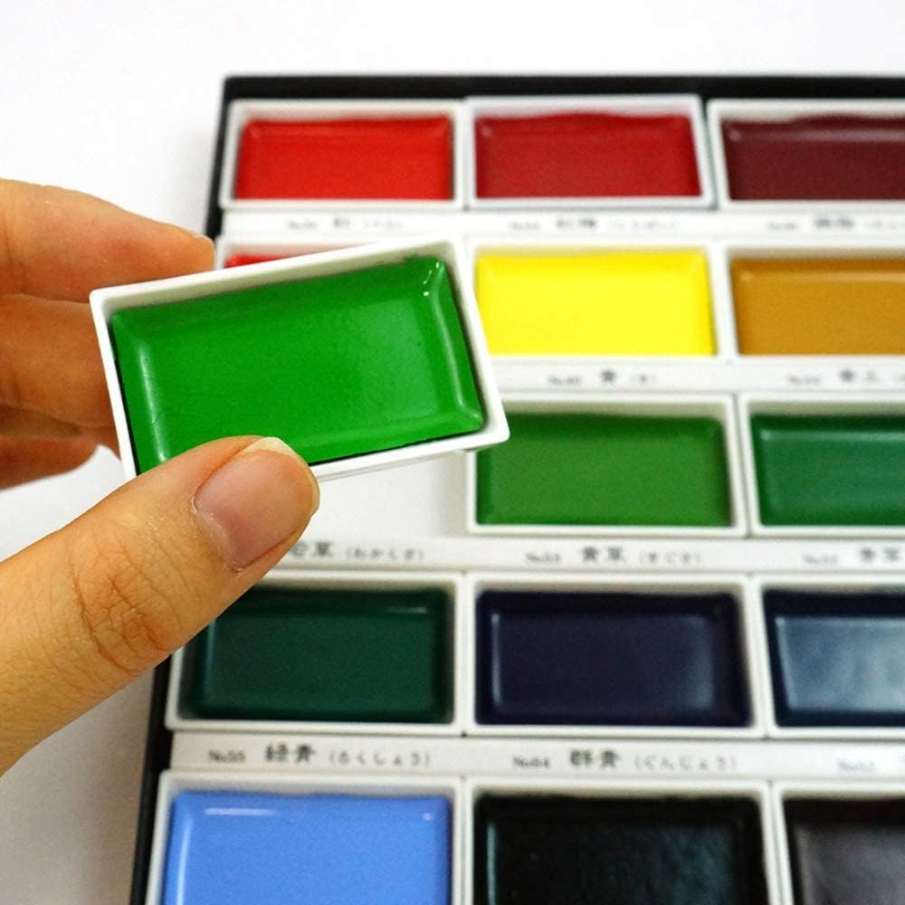 Kuretake ZIG Gansai Tambi Japanese Watercolor Set – 36 Vivid Colors