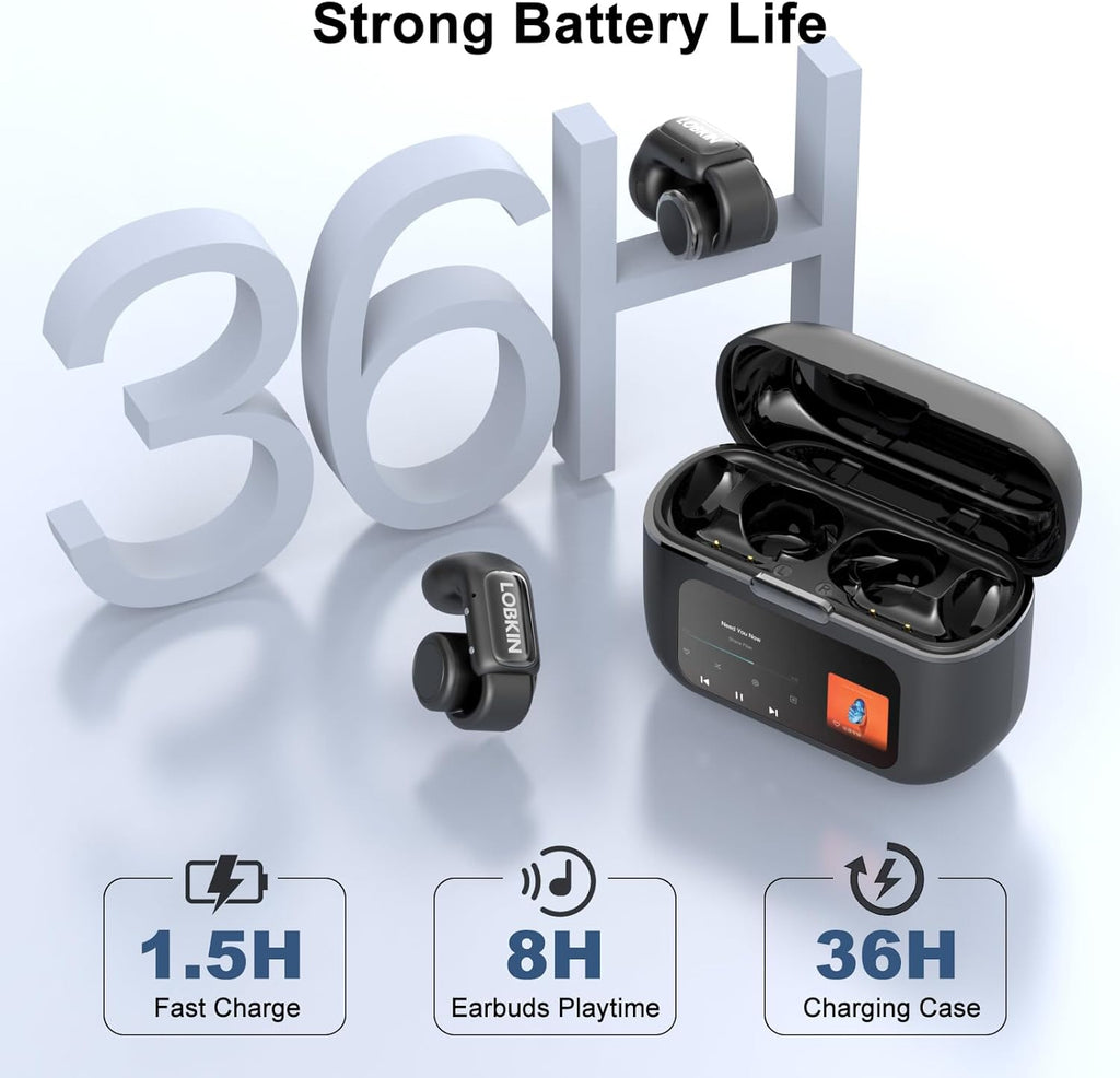 LOBKIN S18 Open Ear Wireless Earbuds | 4GB Memory Bone Conduction