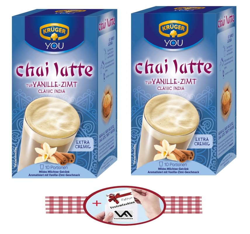 Krüger Chai Latte Classic India – Vanilla Cinnamon Instant Tea 500g