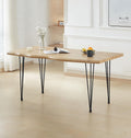 Hallowood Furniture Cullompton 4-6 Seater Live Edge Industrial Dining Table