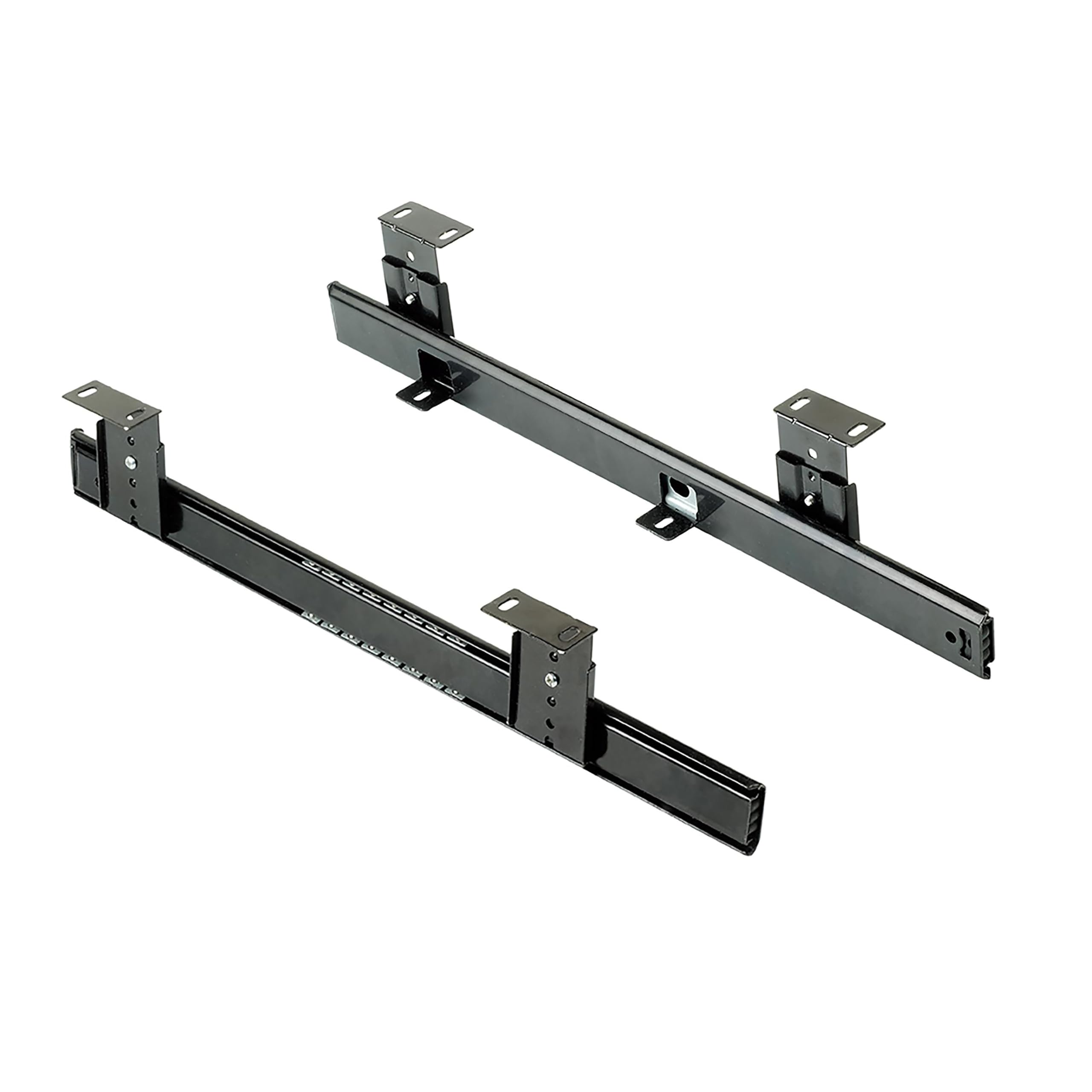 Emuca Steel Keyboard Holder Runners – Black Zinc Ball Bearing Slides