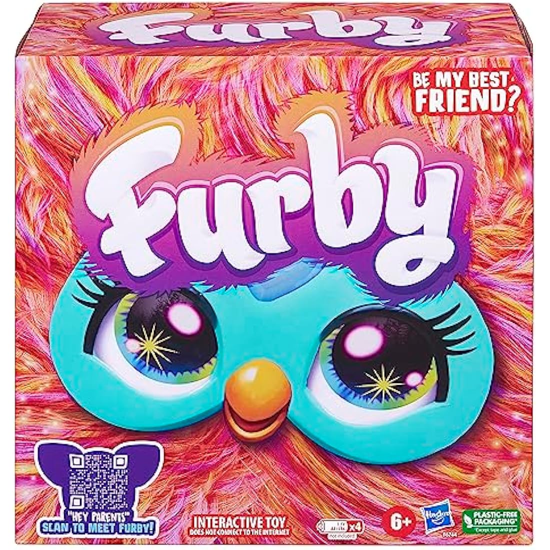 Furby Coral Interactive Plush Toy – 6-Inch Talking Electronic Pet
