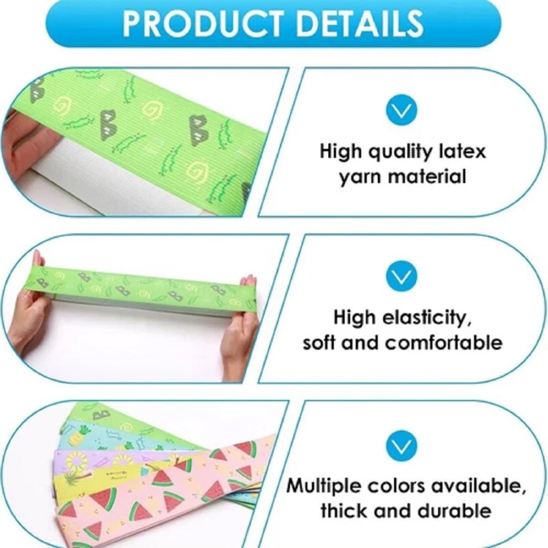 FiTspi 5Pcs Beach Towel Bands for Sun Loungers, Elastic Band for Sunbed Towel, Fixed Beach Towel Holder Sunbed Straps Holders - image 4
