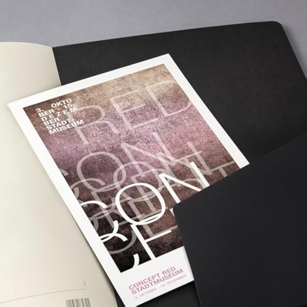 Sigel Conceptum A4 Lined Softcover Journals, Black - Pack of 5