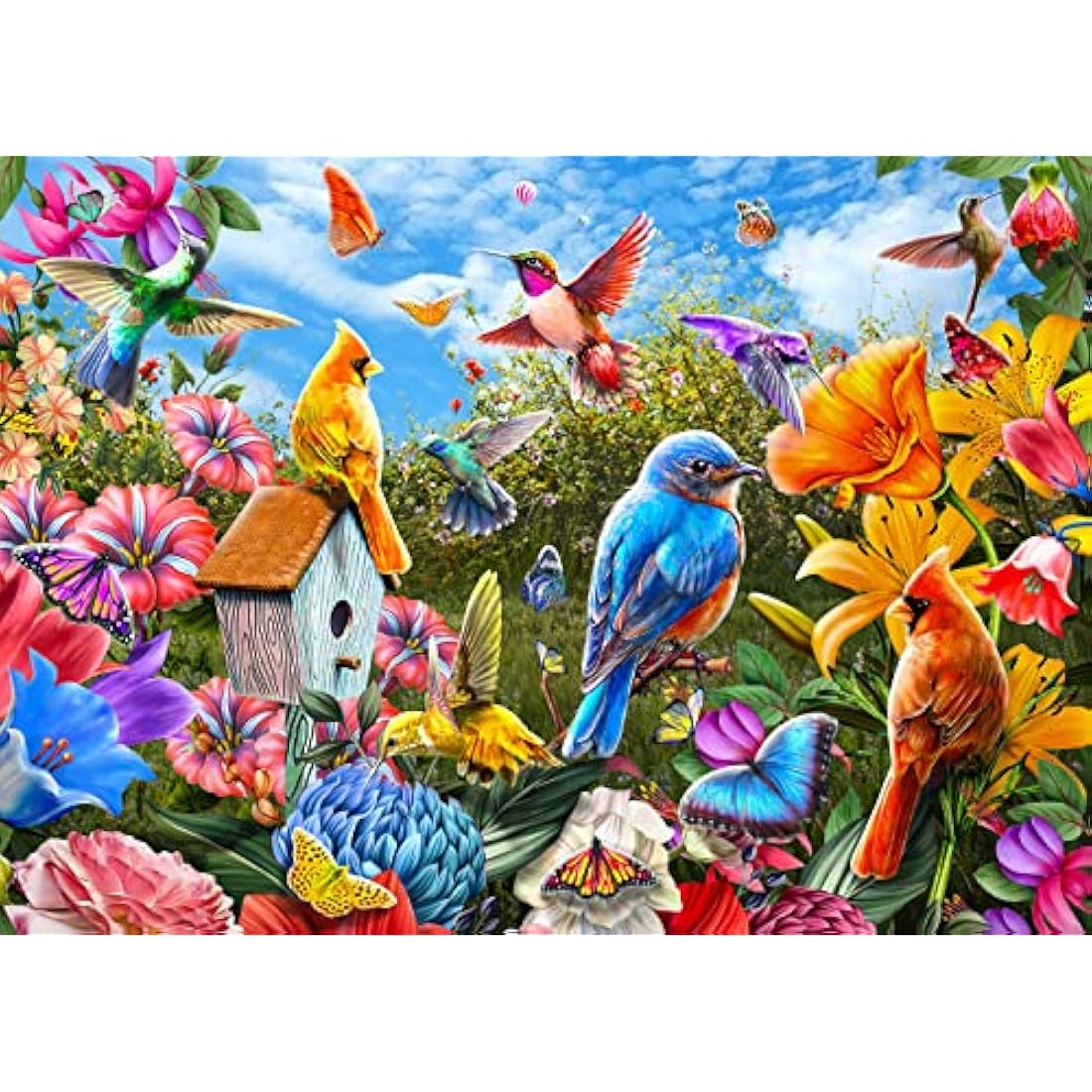 Jolof Store Birds and Flowers 1000 Piece Nature Jigsaw Puzzle for Adults