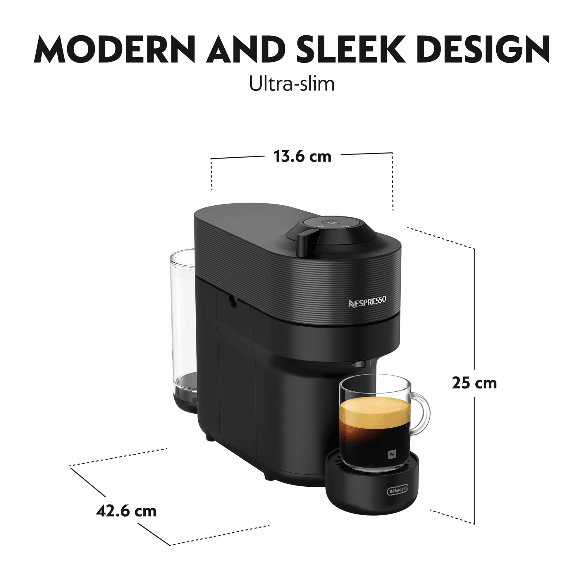 Nespresso Vertuo Pop Pod Coffee Machine by Magimix | Liquorice Black