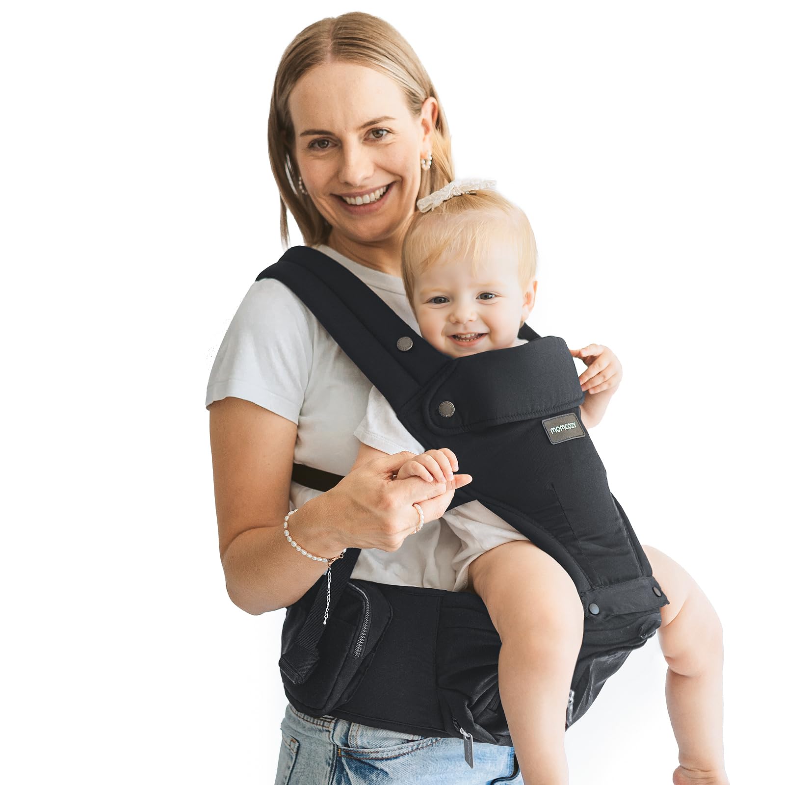 Momcozy 2-in-1 Baby Carrier with Hip Seat – Ergonomic Infant Carrier