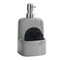 BosilunLife Ceramic Dish Soap Dispenser with Sponge Holder – 20oz Black
