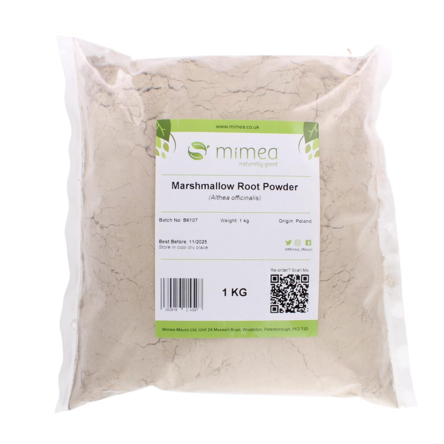 Mimea Marshmallow Root Powder – 1kg Pure Natural Herbal Tea Infusion