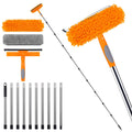 13Ft Extendable Window Cleaner | 2-in-1 Telescopic Squeegee