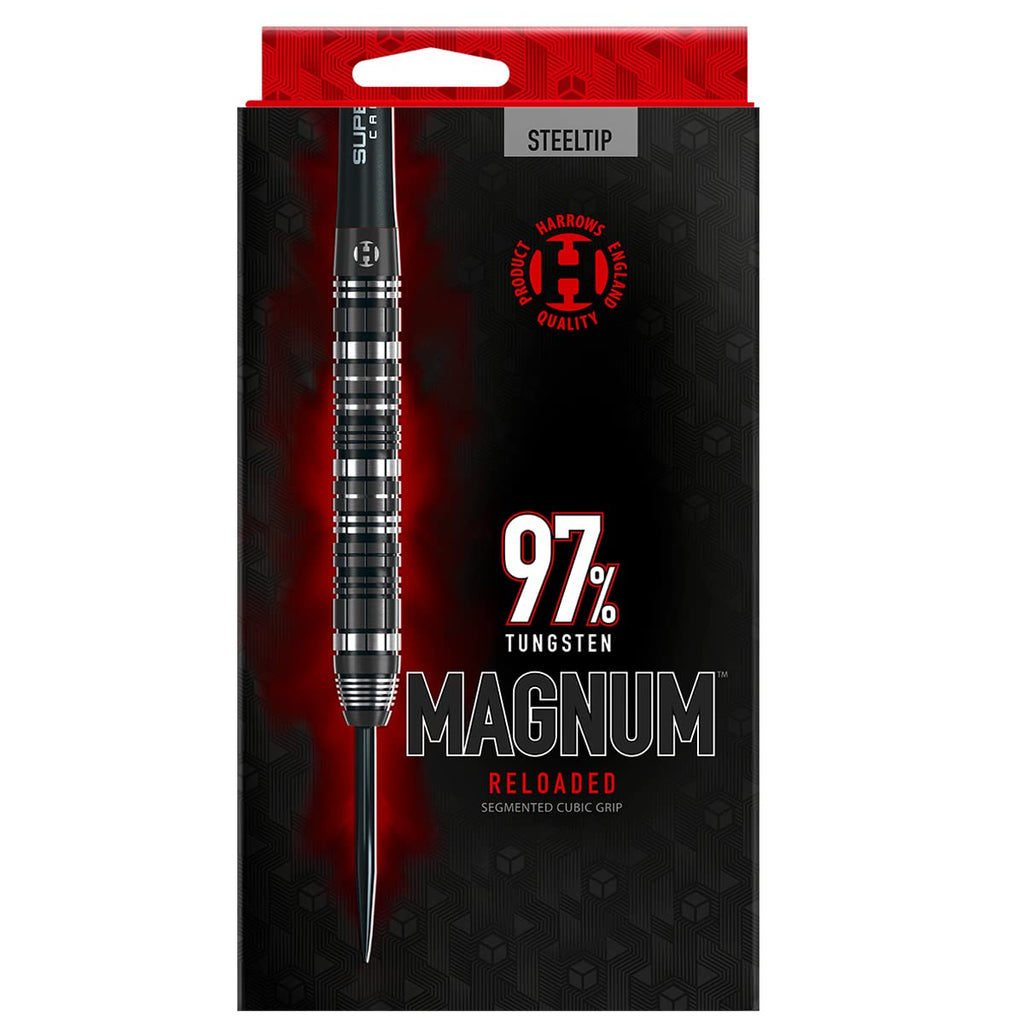 Harrows Magnum Reloaded 97% Tungsten Steel Tip Darts – Slim Parallel Barrel