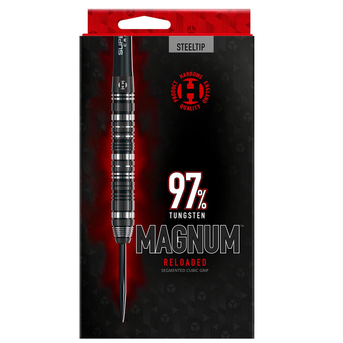 Harrows Magnum Reloaded 97% Tungsten Steel Tip Darts – Slim Parallel Barrel