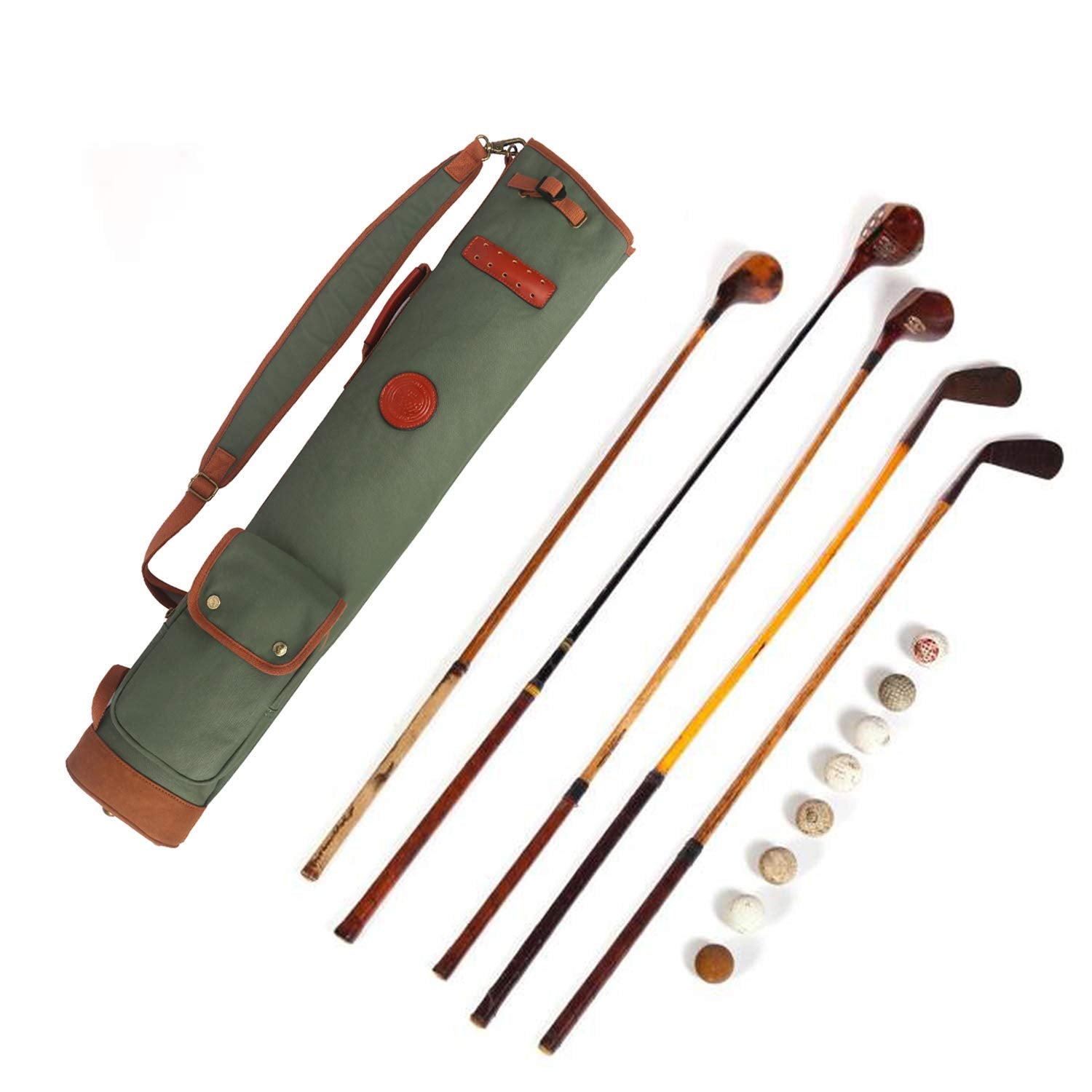 Tourbon Canvas Golf Club Travel Case – Padded Lightweight Carry Bag