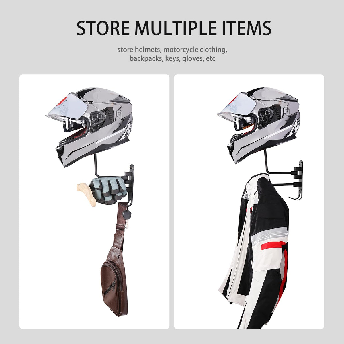 motofans Motorcycle Helmet Holder Wall Hanging Helmet Motorcycle Wall Hat Holder - image 5