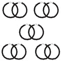 QincLing 10 Pieces Elastic Boot Straps Trouser Twists Leg Ties Blousing Garters with Metal Hooks for Navy Army Air Force - image 1