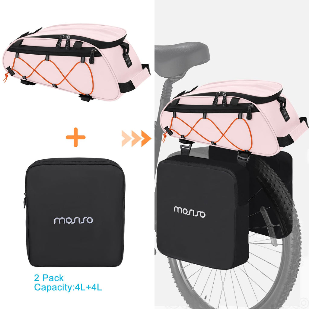 MOSISO Insulated Bike Rack Bag | Waterproof Rear Seat Trunk with Panniers