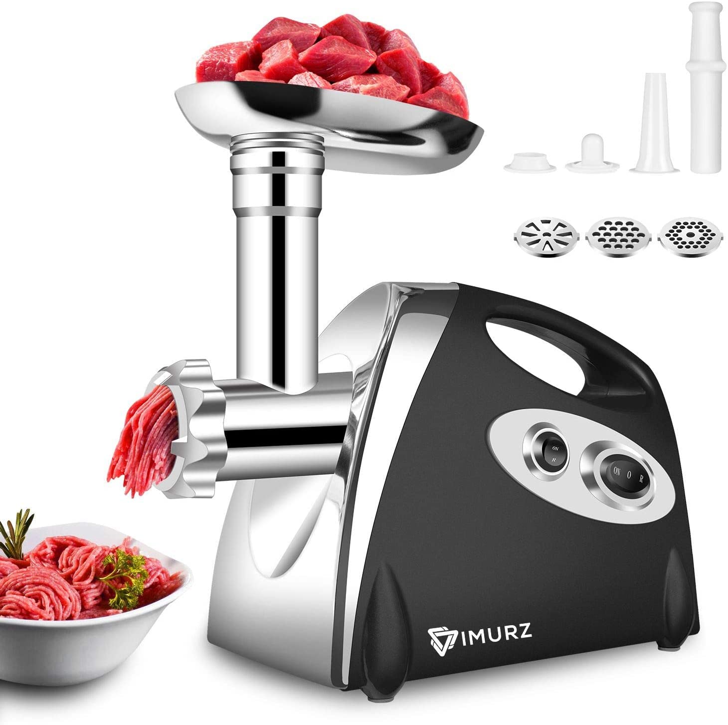 IMURZ Electric Meat Grinder – 2800W Household Sausage Maker & Mincer