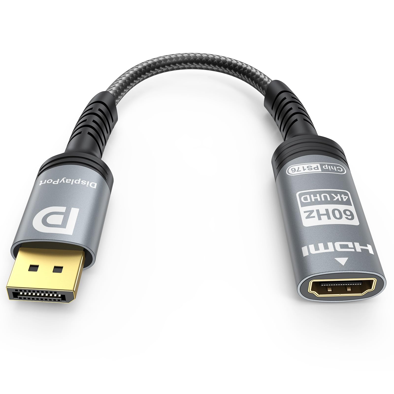 Ubluker DisplayPort to HDMI Adapter – 4K 60Hz Male to Female Cable