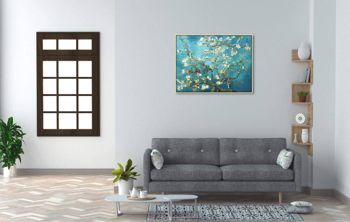 Jolof Store Van Gogh Almond Blossom Gold Framed Canvas Wall Art