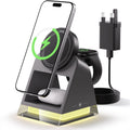 4-in-1 Wireless Charging Station with Night Light - 15W