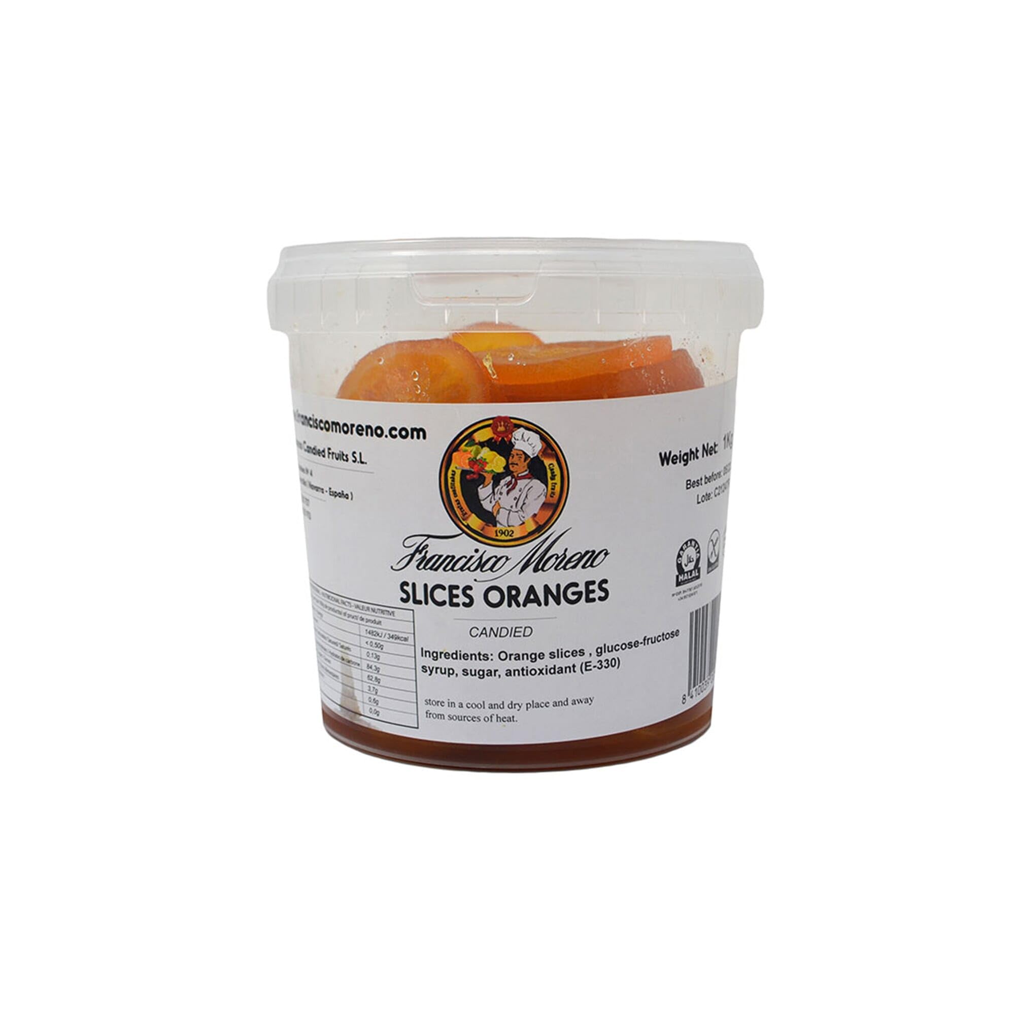 Francisco Moreno Candied Orange Discs – Gourmet Baking Fruit (1kg)