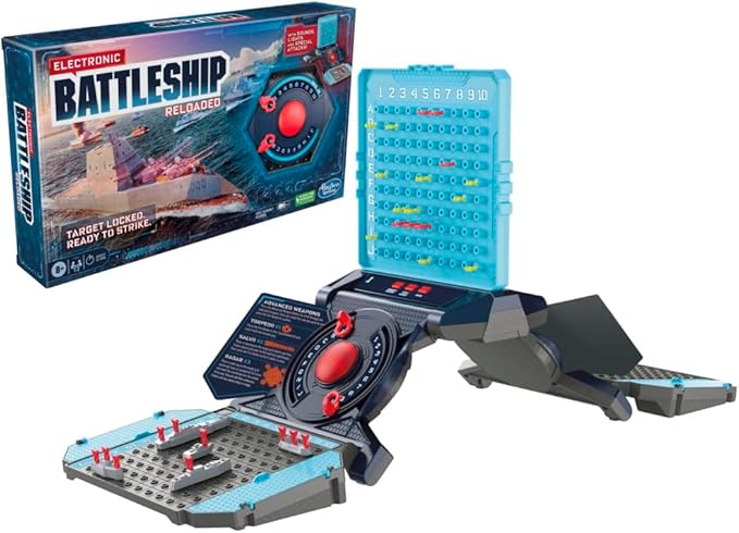 Hasbro Electronic Battleship Reloaded Strategy Board Game with Lights