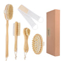 5-Piece Bath Brush Set – Long Handle Back Scrubber & Massager