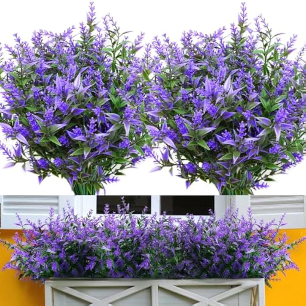 Jolof Store 12 Bundles Artificial Lavender Flowers | UV Resistant