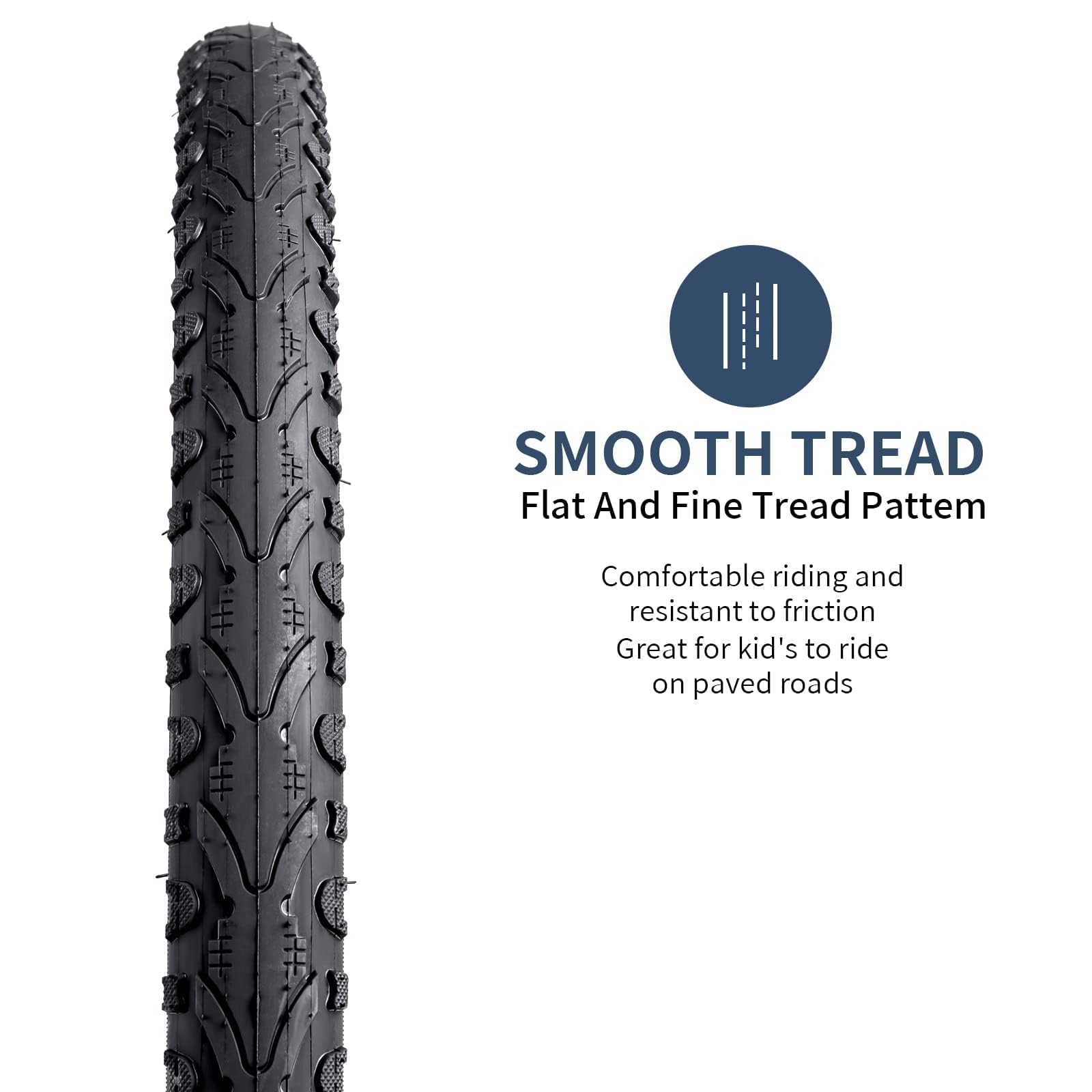 24" Bike Tyre and Tube Set - 2 Pack 24 x 1.75 Urban Road