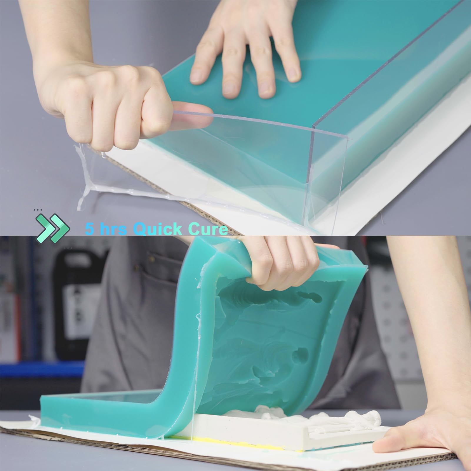 BBDINO Platinum Silicone Mould Making Kit – 140.8 Oz Super Elastic