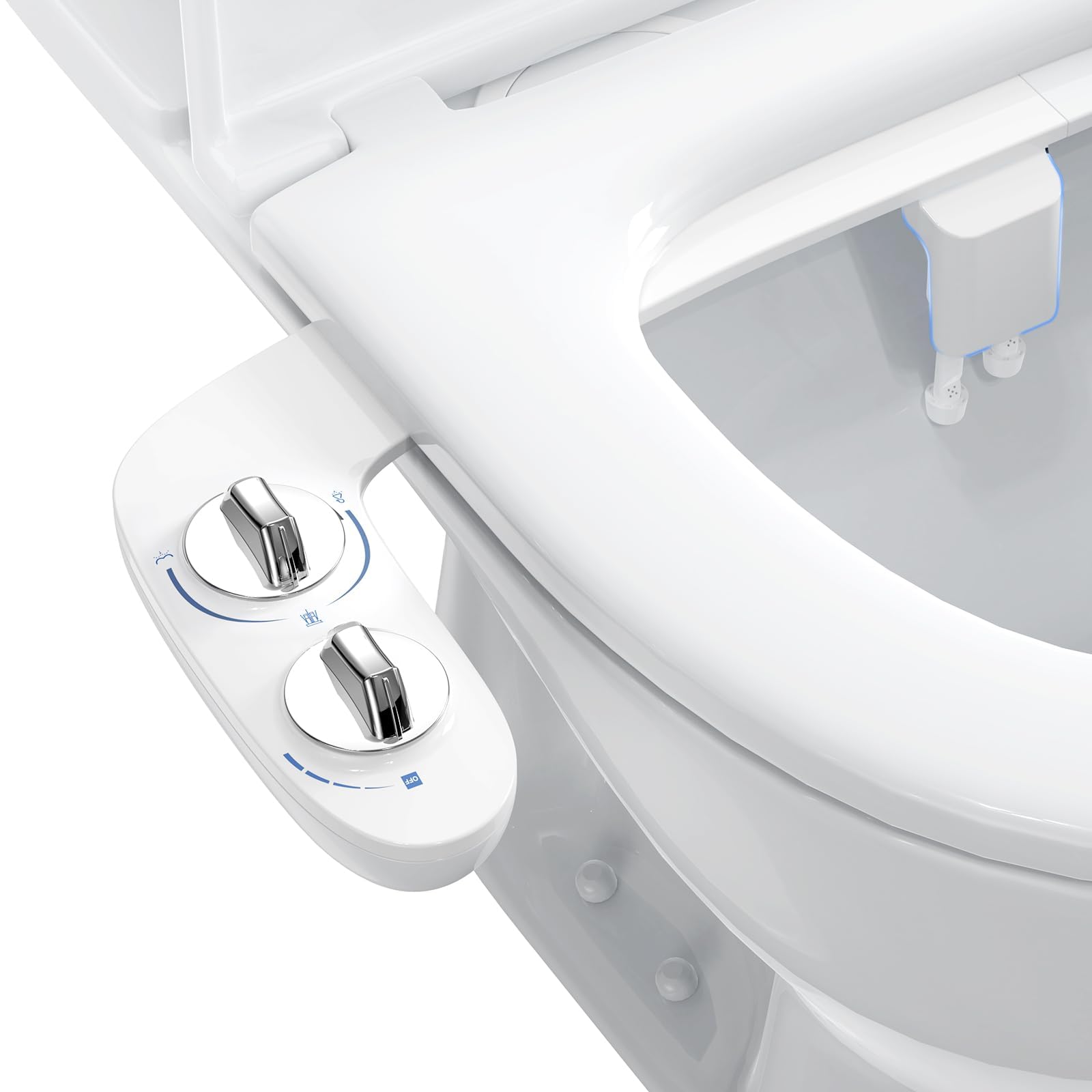 Jolof Store Ultra-Slim Bidet Attachment - Dual Nozzle Toilet Seat Bidet