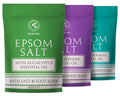Epsom Bath Salt Set 3kg | Eucalyptus, Peppermint & Lavender