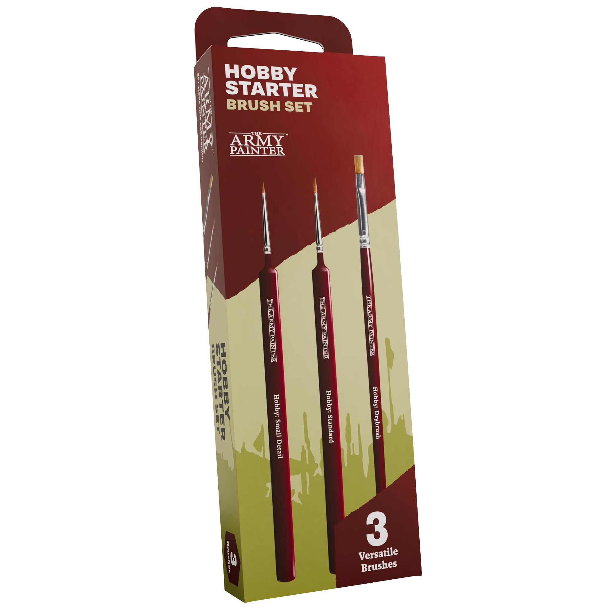 The Army Painter Hobby Starter Brush Set – 3 Miniature Paint Brushes