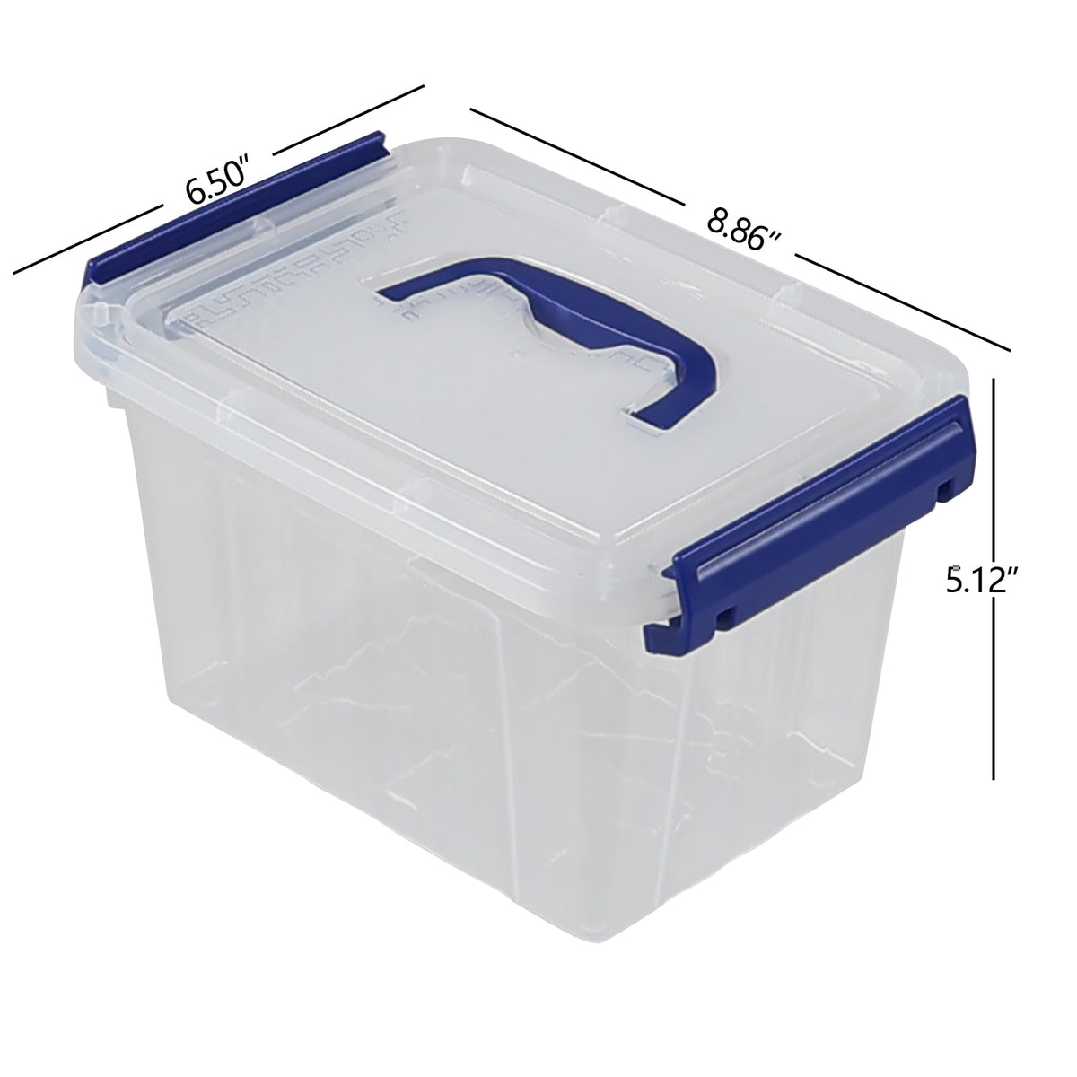 Parlynies 3L Plastic Storage Container Bin with Latching Lid, Small Storage Bin Tote Stackable and Nestable Organizing Box, Pack of 6 - image 2