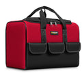 WINHUNT 17 Inch Large Tool Bag | Wide Open Mouth Storage Tote - Red