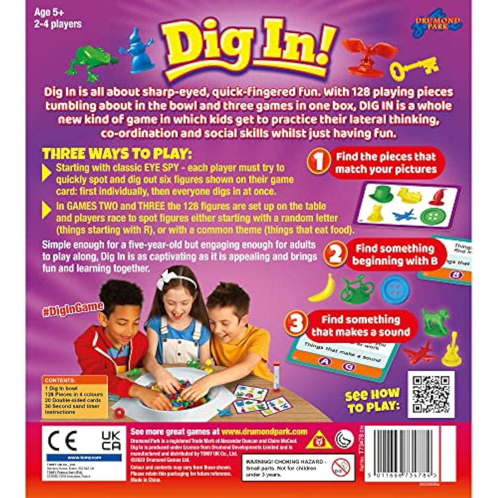Drumond Park Dig In | 3-in-1 Family Board Game for Kids and Adults