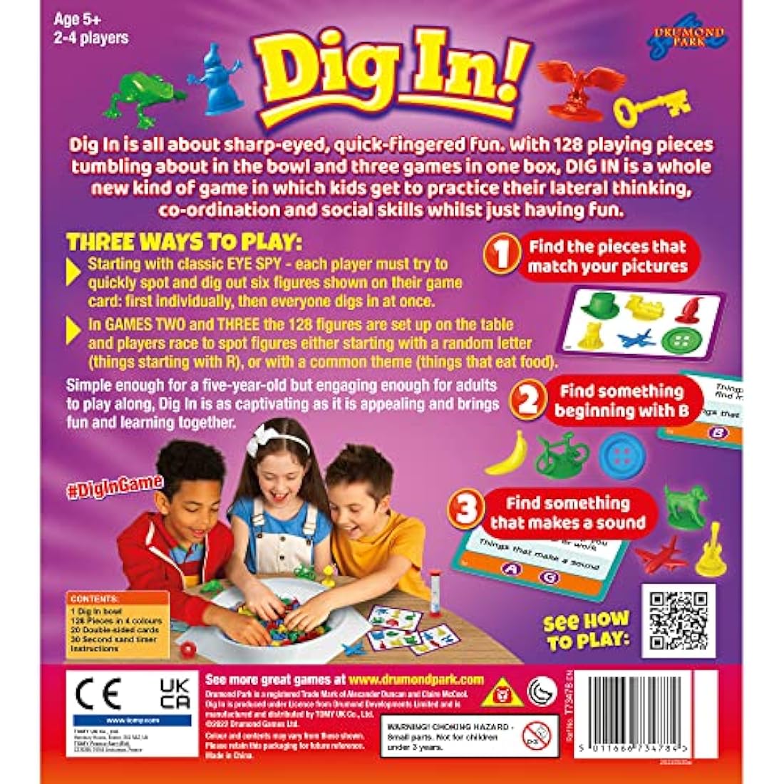 Drumond Park Dig In | 3-in-1 Family Board Game for Kids and Adults