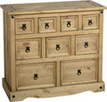Seconique Corona Merchant Chest – 9 Drawer Distressed Waxed Pine