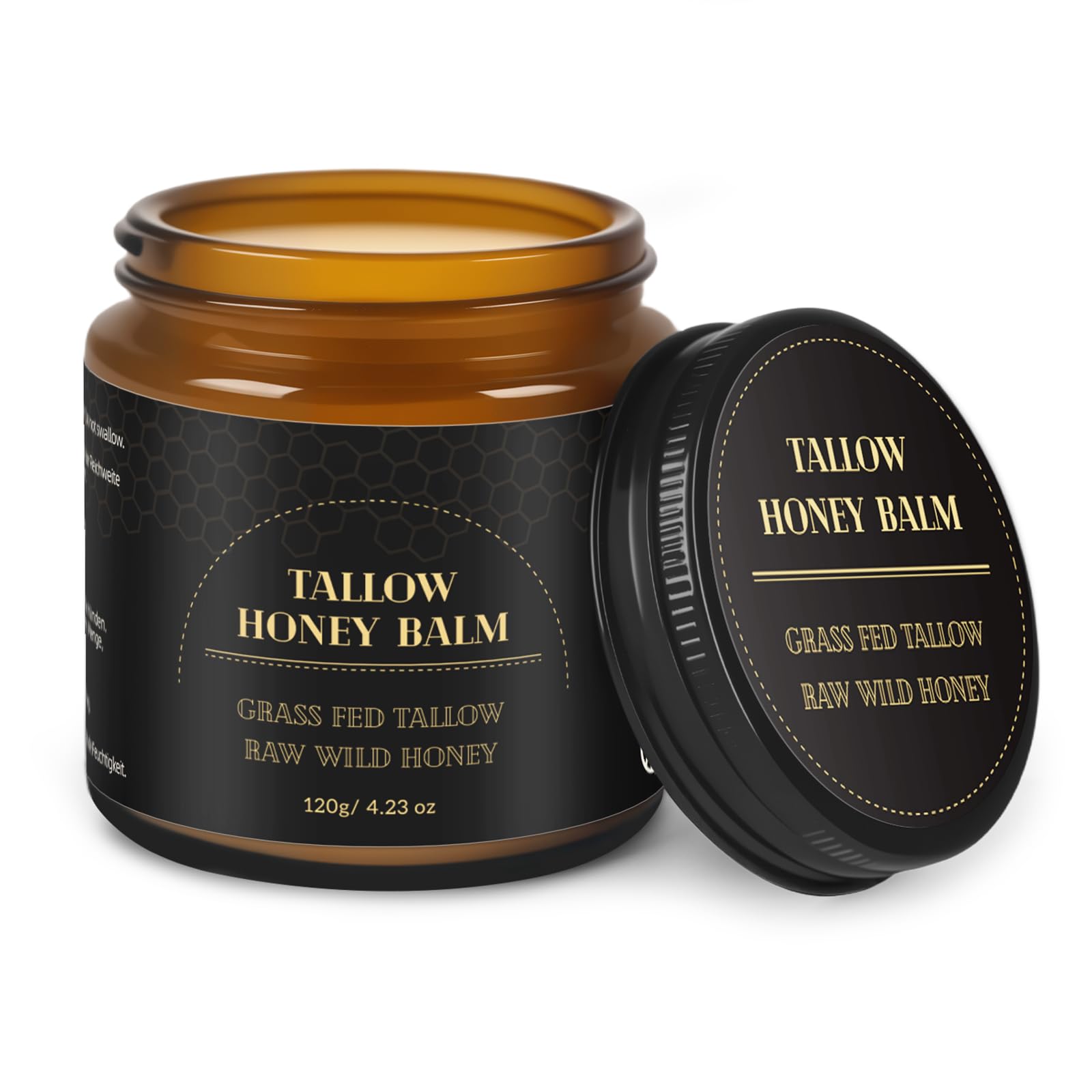 Grass-Fed Beef Tallow and Honey Balm Natural Moisturizer