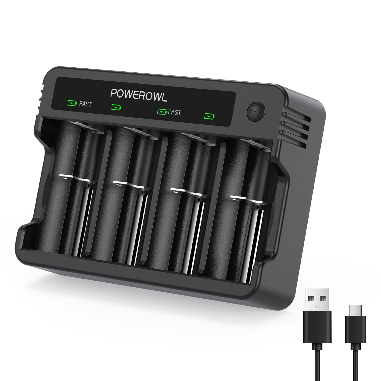 Powerowl Universal Battery Charger for AA AAA C D Ni-MH Batteries