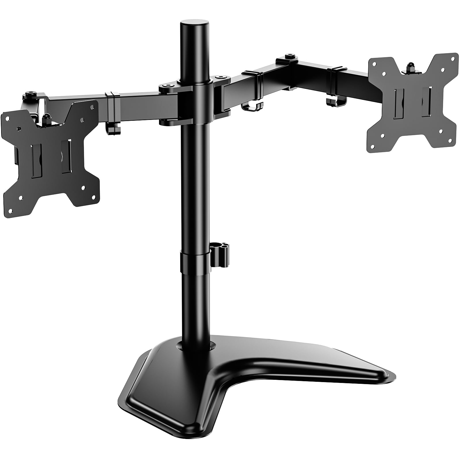 WALI Dual Monitor Stand – Freestanding Articulating Arm for 27" Screens