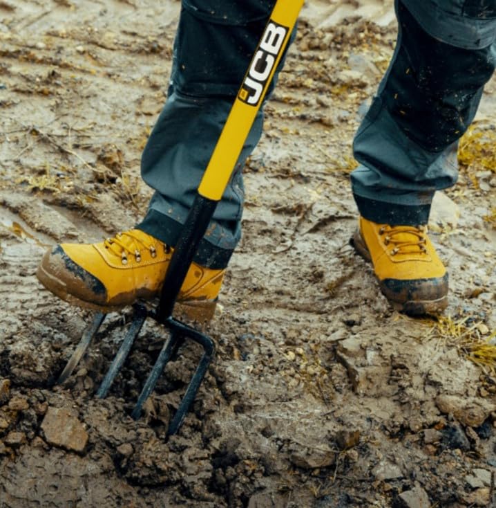 JCB Solid Forged Contractors Fork – Heavy Duty Steel Digging Garden Fork