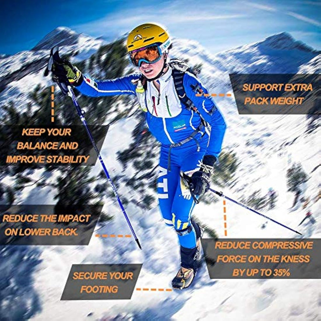 Covacure 7075 Aluminum Hiking Poles | Collapsible Lightweight Walking Sticks