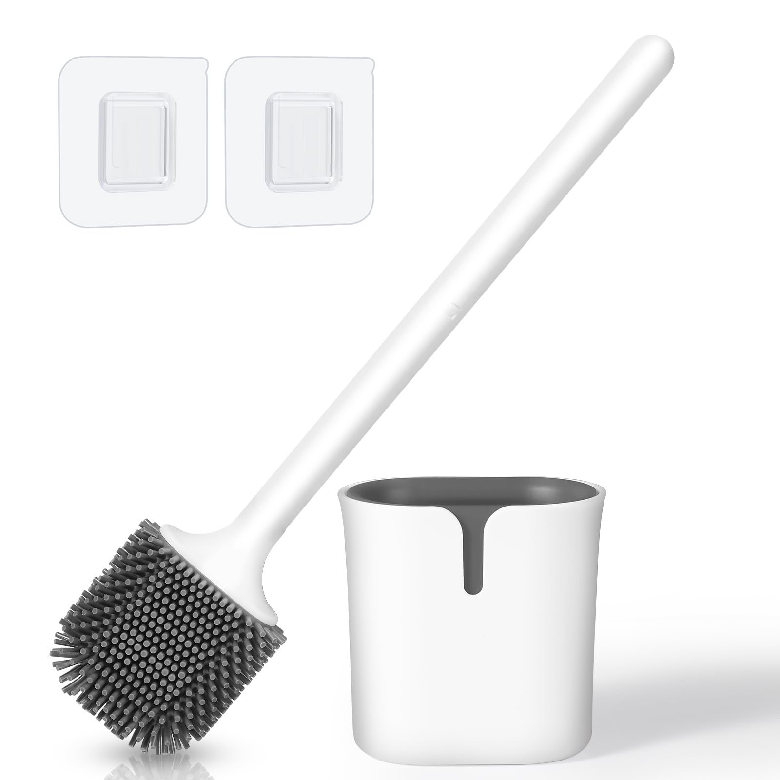 Blendura Silicone Toilet Brush – Wall Mounted & Quick Drying, Gray