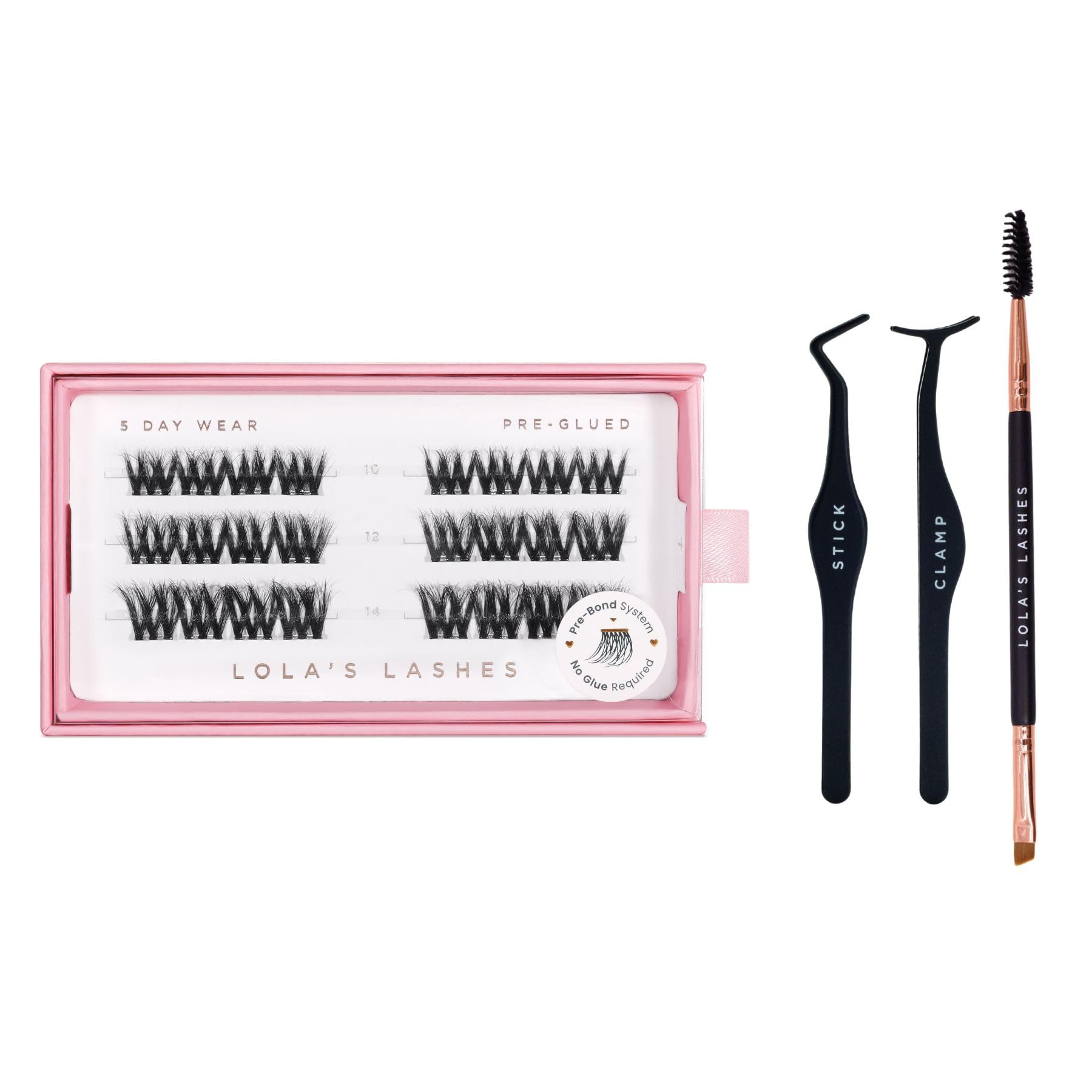 Lola's Lashes Bold Definition Pre-Glued Lash Starter Kit | 10-14mm