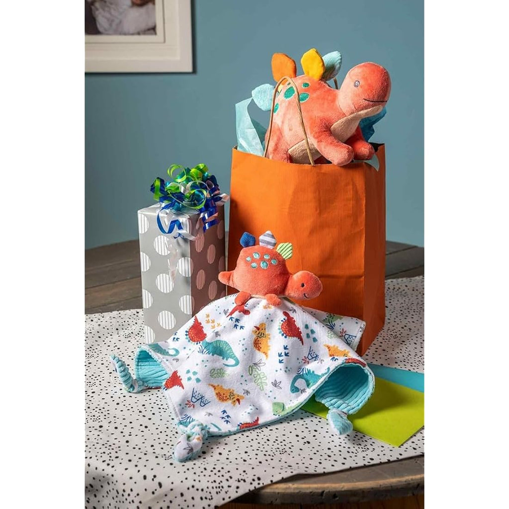 Mary Meyer Pebblesaurus Dinosaur Security Blanket – Recycled Coral Plush