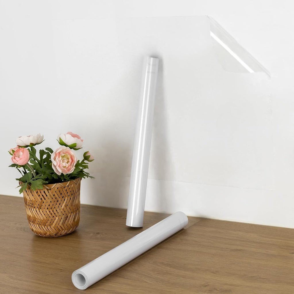 Hode Clear Sticky Back Plastic Roll – 40cm x 10m Waterproof Vinyl Film