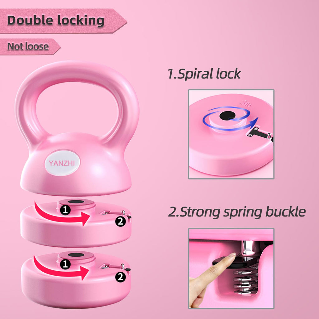 Adjustable Kettlebell | 5-12lbs Weight Set for Home Gym