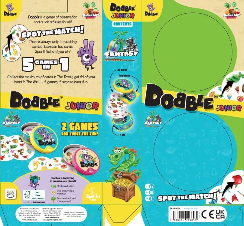 Snaps Dobble Junior Card Game – Educational Kids Game for Ages 4 and Up